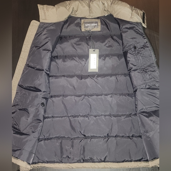 Men's Slate & Stone Quilted Down Fill Vest - Picture 5 of 9